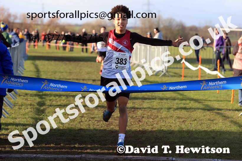 Boys Under-15s 2026 Northern Cross Country Champs., Pontefract Racecourse, Pontefract. Photo: David T. Hewitson/Sports for All Pics